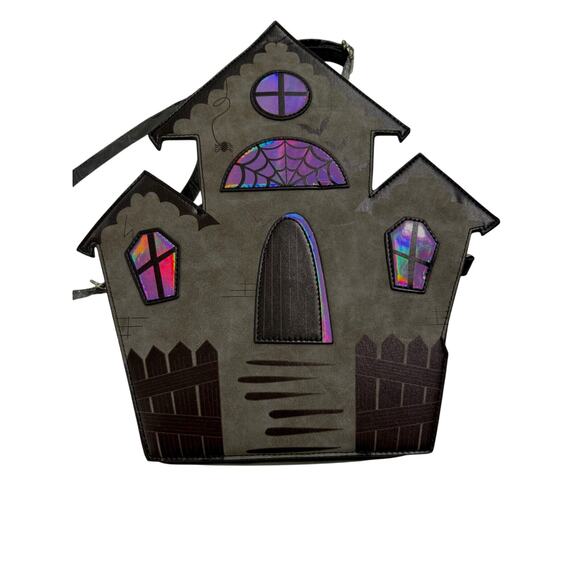 Dolls Kill Welcoming Haunts Haunted House Bag Purse Goth Crossbody Alternative - Picture 2 of 12